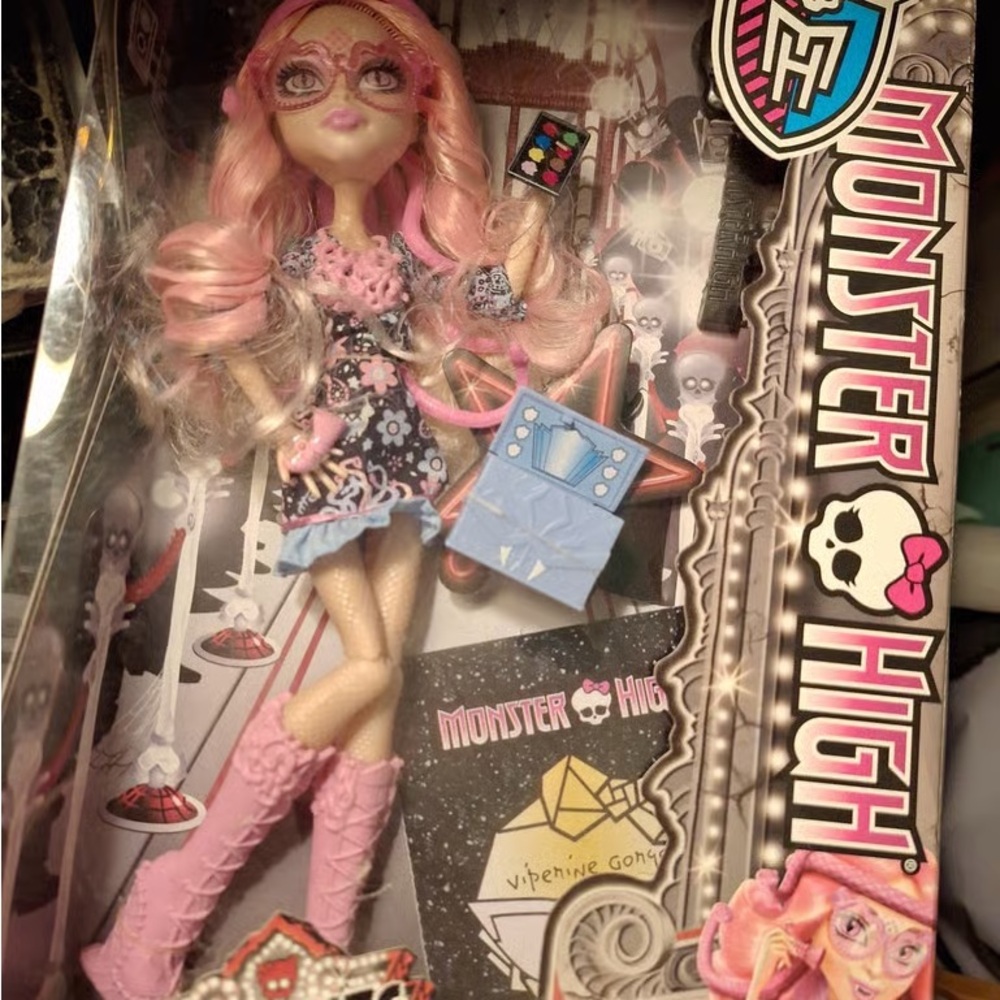 Monster High Doll with Pink Hair and Blue Outfit